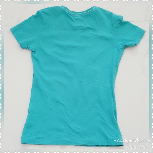 Nike Women's Too Hot Logo Tee Teal Medium - Picture 2 of 5